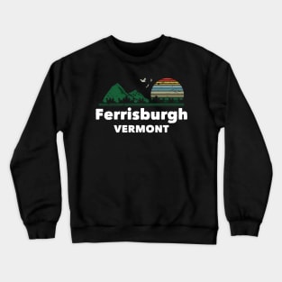 Mountain Sunset Flying Birds Outdoor Ferrisburgh Vermont Crewneck Sweatshirt